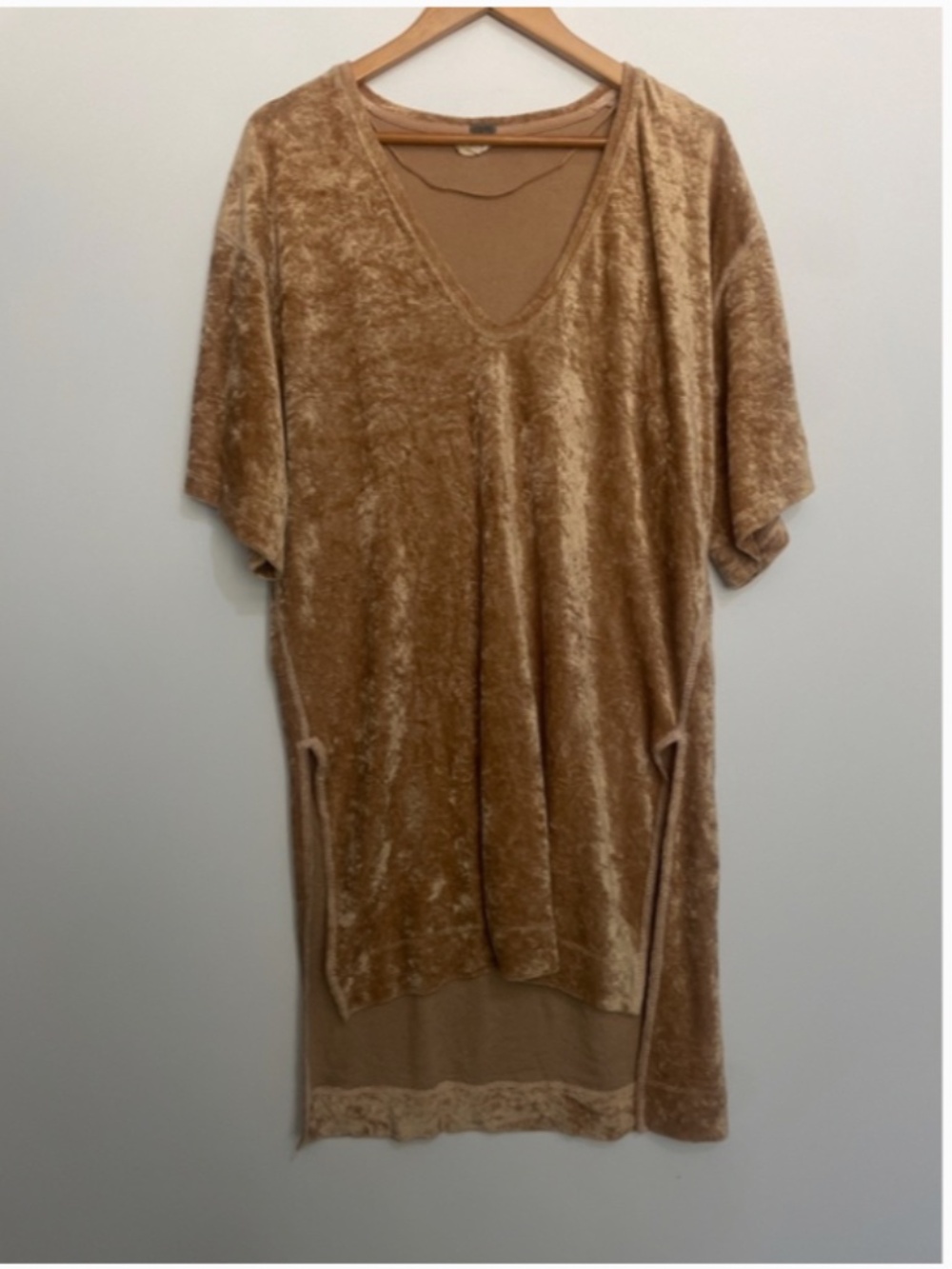 Free People XS Luxe Crushed Velvet Tunic Dress